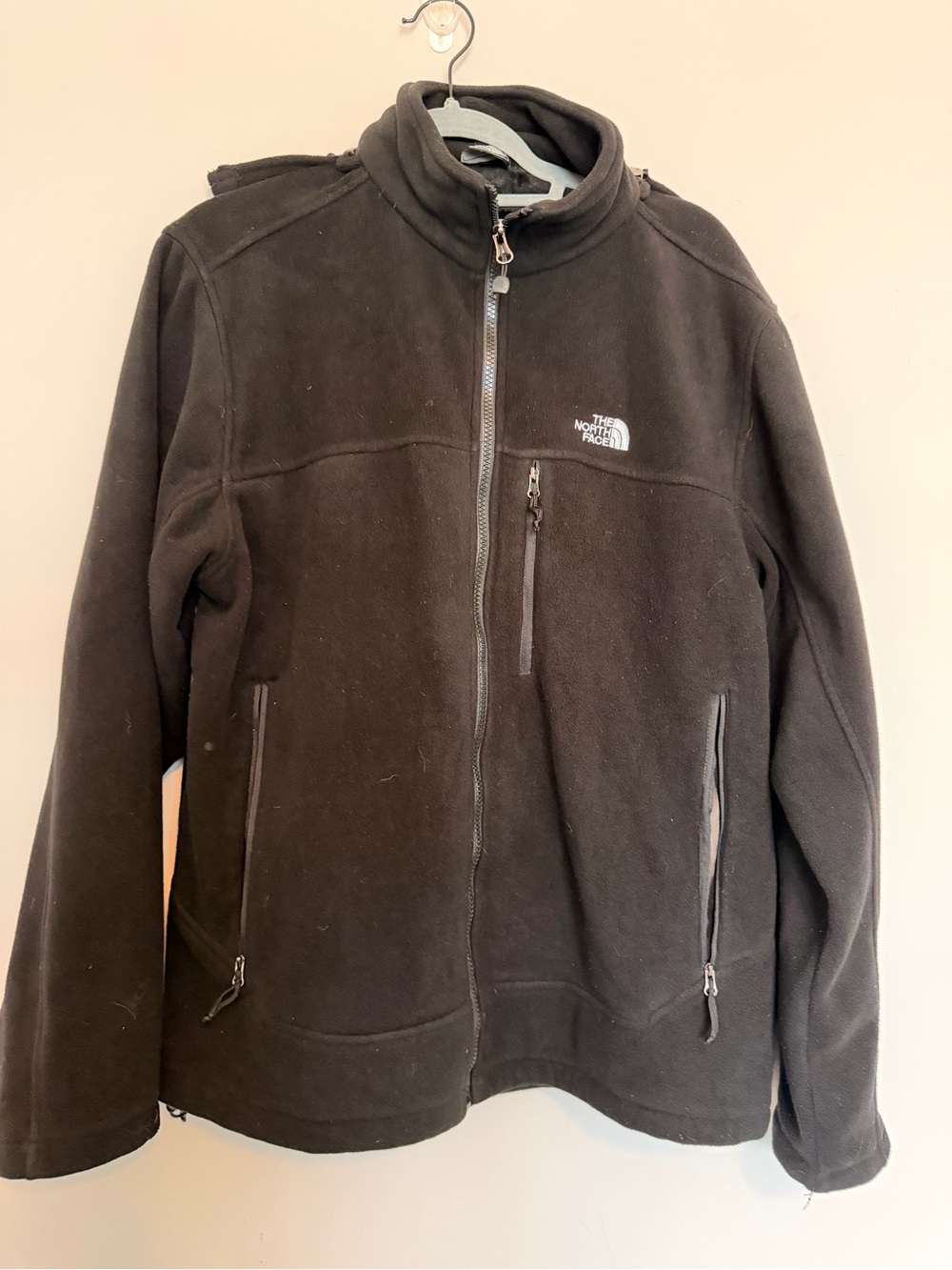 The North Face Men's Black Full Zip Fleece Jacket w/ Zipped Pockets Size XL READ